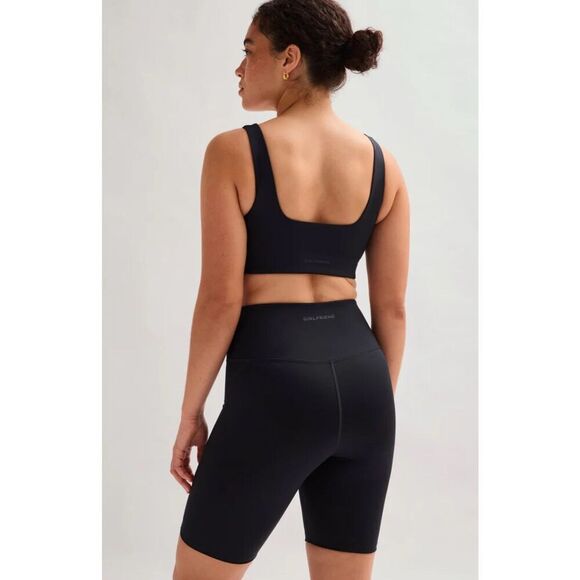 Girlfriend Collective Black High-Rise Bike Short size XS m8 - Picture 2 of 8